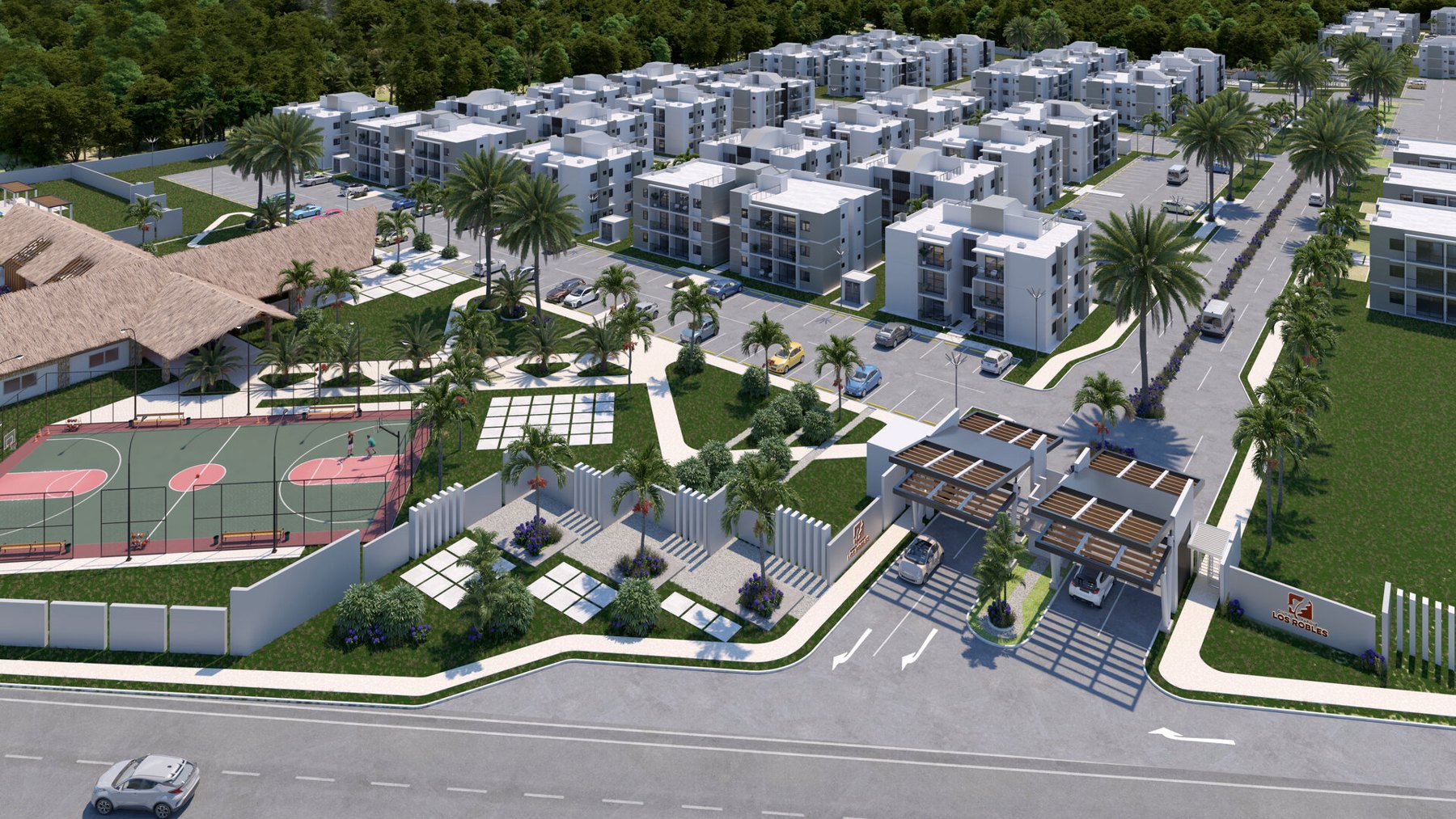 Vista 1 del proyecto Los Robles Residences en Bávaro